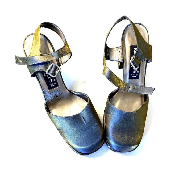 VTG 90s Kenneth Cole New York Women's Platform Sandals Heels 7.5 - Picture 6 of 8
